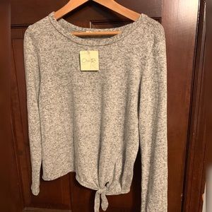 Olivia Rae Grey Long Sleeve  Top